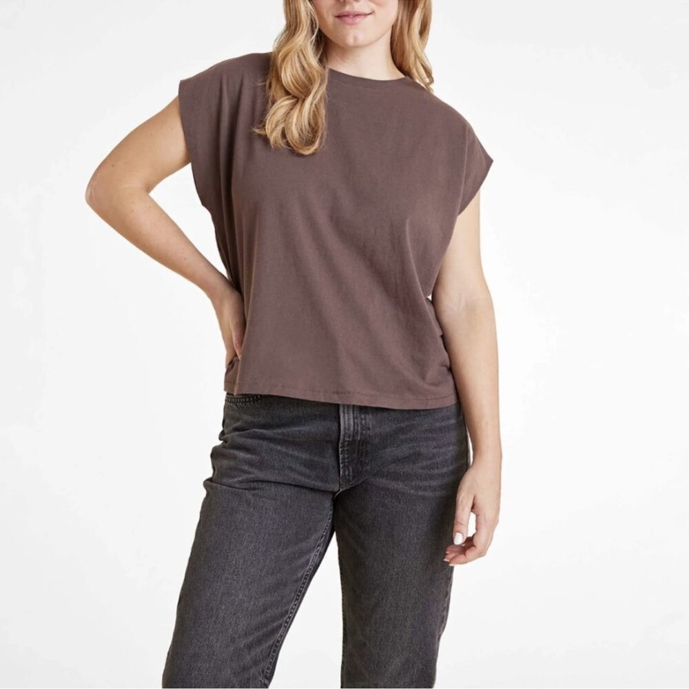 Nuuds Coffee Casual Brown Muscle Tee